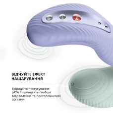 Накладний вібратор – Fun Factory LAYA III Soft Violet – з ефектом постукування, багатофункціональний