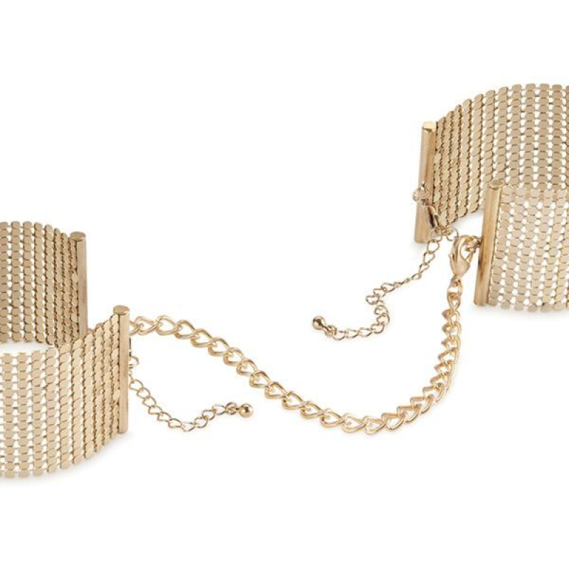 Наручники Bijoux Indiscrets Desir Metallique Handcuffs – Золотистий, металеві, стильні браслети