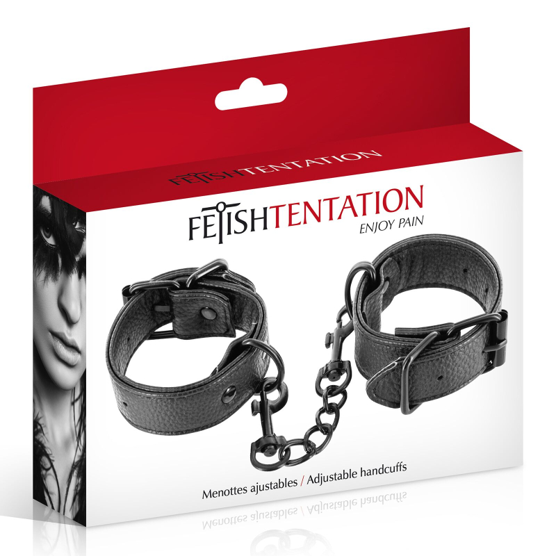 Наручники Fetish Tentation Adjustable Handcuffs, регулируемые, съемный цепочка с карабинами