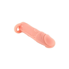 Насадка на член Real Body – Real Extender HUGY з відкритою головкою та кільцем для мошонки