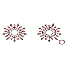 Пестіс з кристалів Petits Joujoux Gloria set of 2 – чорний/червоний, прикраса на груди