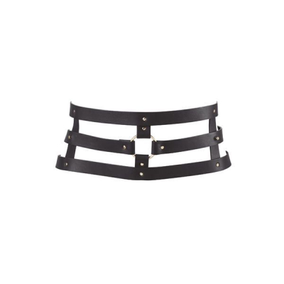 Портупея-пояс Bijoux Indiscrets MAZE – Wide Belt and Restraints Чёрный цвет, экокожа