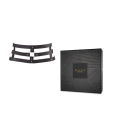 Портупея–пояс Bijoux Indiscrets MAZE – Wide Belt and Restraints Чорний колір, екошкіра