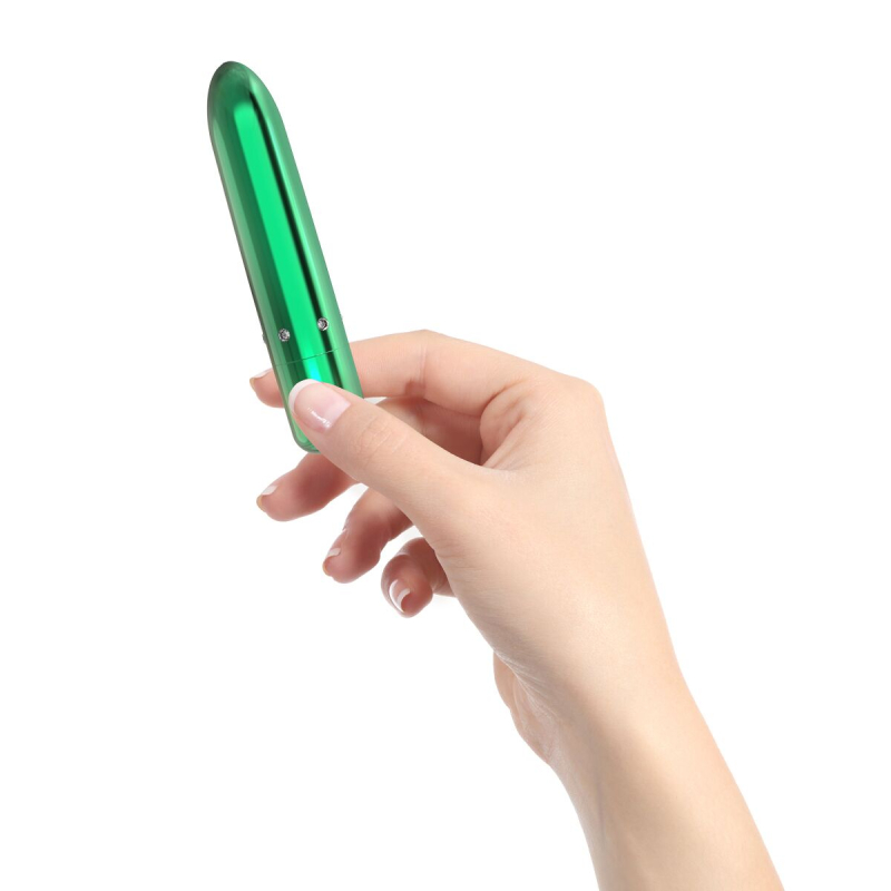 Мощная вибропуля – PowerBullet Pretty Point Teal – 10 вибрационных режимов, бесшумная работа