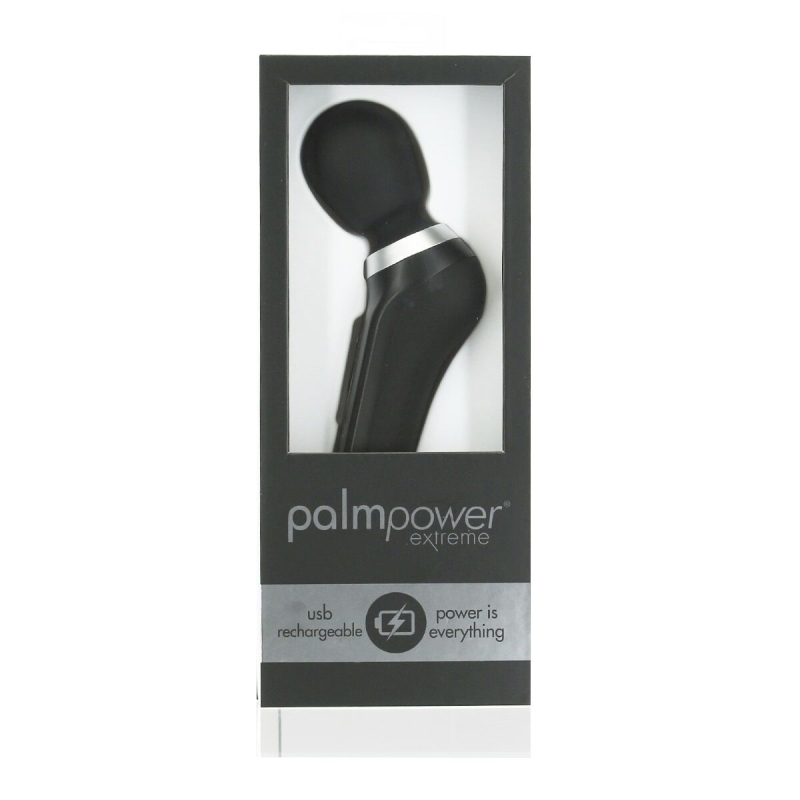 Мощный вибратор PalmPower Extreme Black с 12 вибро-режимами, надежный моторчик, высококачественный силикон