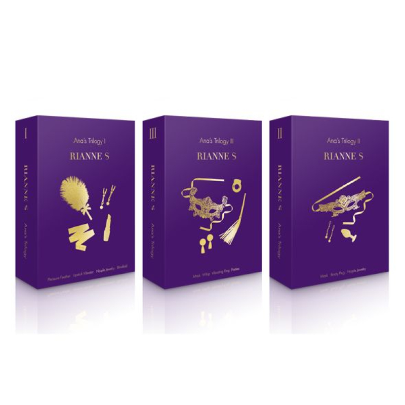 Романтический подарочный набор RIANNE S Ana's Trilogy Set II: силиконовая анальная пробка 2,7 см, лассо