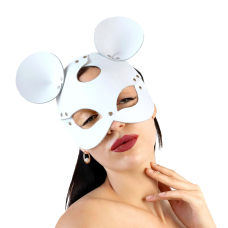 Шкіряна маска мишки Art of Sex – Mouse Mask, колір Білий
