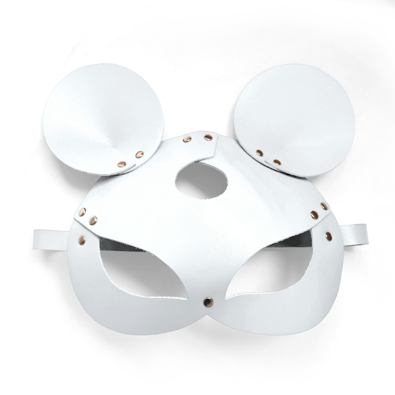 Шкіряна маска мишки Art of Sex – Mouse Mask, колір Білий
