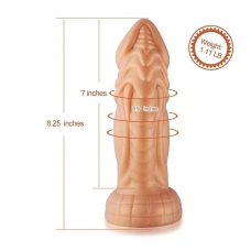 Силіконовий дилдо Hismith Slightly Curved, Monster Series, довжина 21 см