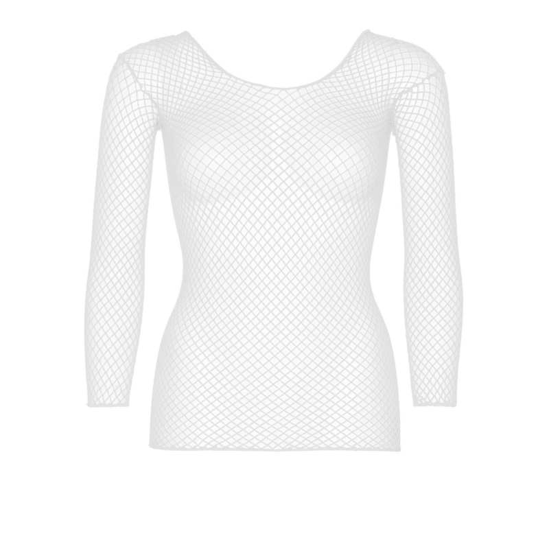 Сетчатый топ Leg Avenue Long Sleeves T–Shirts Белый, One Size