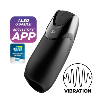 Интерактивный Смарт–мастурбатор с вибрацией Satisfyer Men Vibration+ 14 режимов