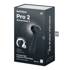 Смарт вакуумний стимулятор для клітора – Satisfyer Pro 2 Generation 3 Connect App Dark Grey