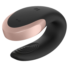 Смарт-вібратор для пар – Satisfyer Double Love Black – дистанційне керування на відстані з телефона + пульт