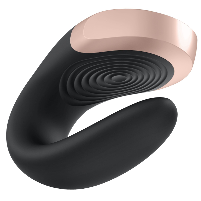 Смарт-вибратор для пар – Satisfyer Double Love Black – дистанционное управление на расстоянии с телефона + пульт