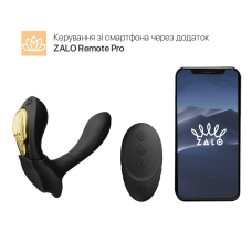 Смарт-вібратор у трусики – Zalo AYA Obsidian Black – пульт, насадка для точки G, надійний магніт