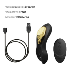Смарт-вібратор у трусики – Zalo AYA Obsidian Black – пульт, насадка для точки G, надійний магніт
