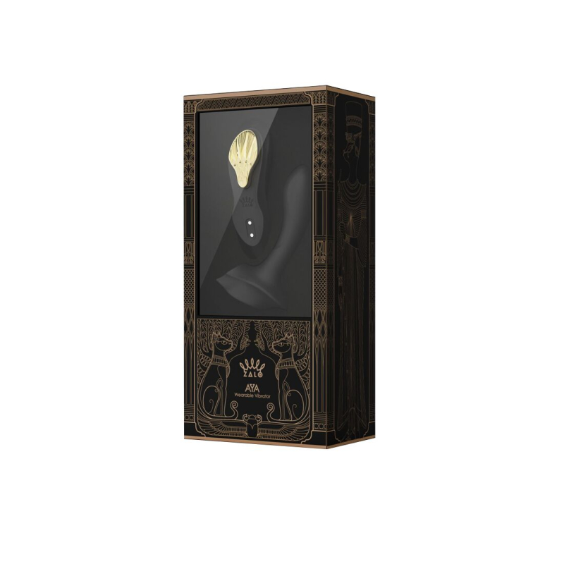 Смарт-вібратор у трусики – Zalo AYA Obsidian Black – пульт, насадка для точки G, надійний магніт