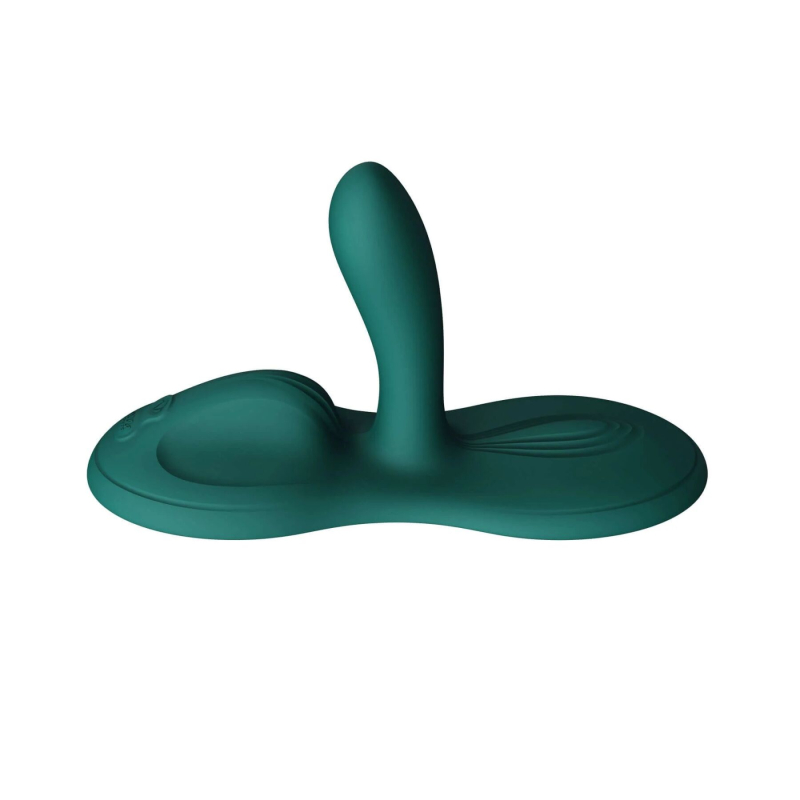 Смарт-вибратор – Zalo Flora Smart Pad Turquoise Green – подогрев до 42 °C, 9 моторов
