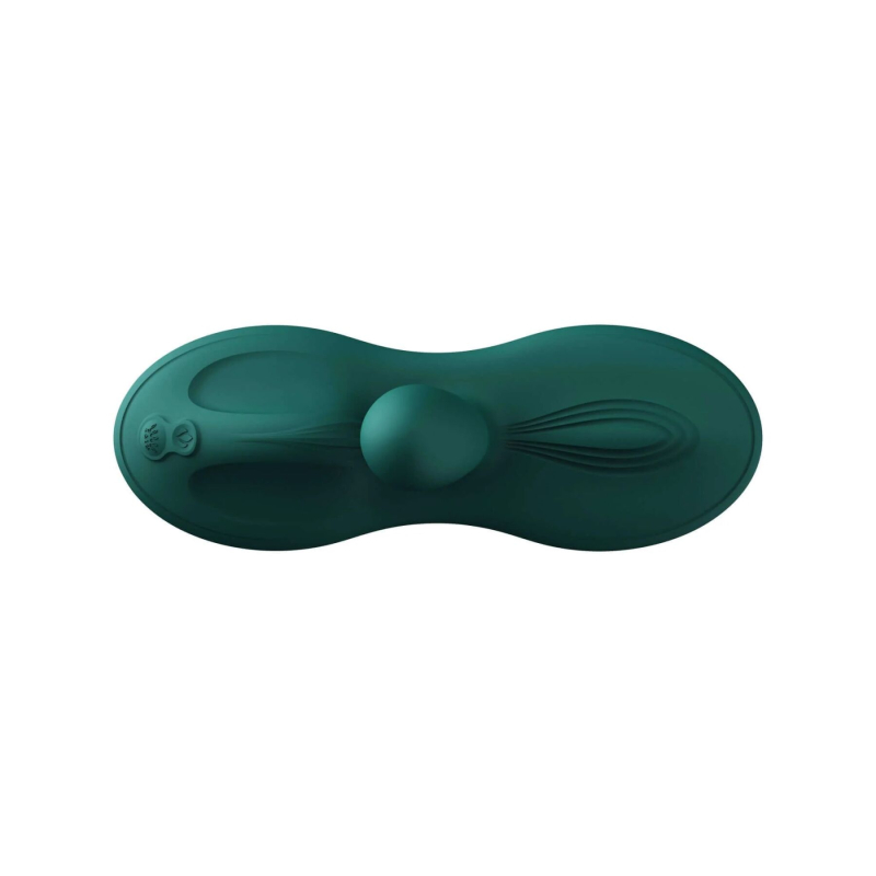 Смарт-вибратор – Zalo Flora Smart Pad Turquoise Green – подогрев до 42 °C, 9 моторов