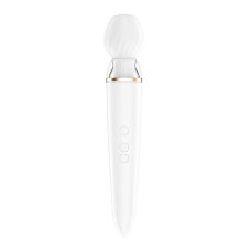 Смарт вібромасажер – Satisfyer Double Wand-er – змінна головка, бустер-режим, текстурована поверхня