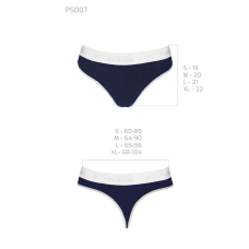 Спортивні трусики–стрінги Passion PS007 PANTIES S, темно–синій