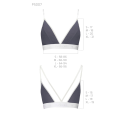 Спортивний топ з подвійними бретелями Passion PS007 TOP L, темно–сірий