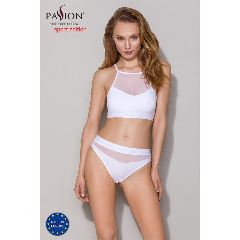 Спортивний топ з прозорою вставкою Passion PS006 TOP L, білий