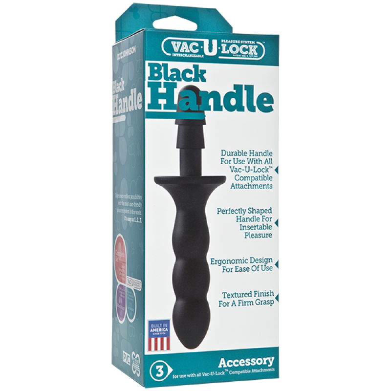 Держатель-рукоятка Doc Johnson с креплением Vac-U-Lock - Black Handle для игрушек
