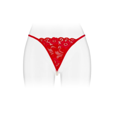 Трусики-стринги с перламутровой нитью Fashion Secret VENUSINA Красный