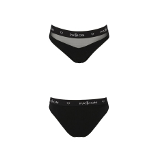 Трусики з прозорою вставкою Passion PS006 PANTIES S, чорний колір