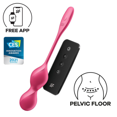 Вібрувальні смарт-кульки Кегеля Satisfyer Love Birds 2 з пультом і застосунком, 86 г, Red