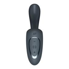 Вагінально-кліторальний вібратор – Satisfyer G for Goddess 1 Dark Grey – гнучкий стовбур, 12х2 режимів