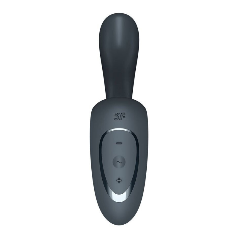 Вагинально-клиторальный вибратор – Satisfyer G for Goddess 1 Dark Grey – гибкий ствол, 12х2 режимов