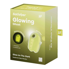 Вакуумный клиторальный стимулятор – Satisfyer Glowing Ghost Yellow – светится в темноте