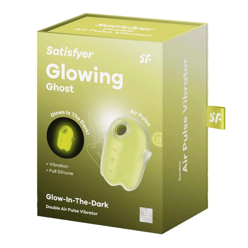 Вакуумный клиторальный стимулятор – Satisfyer Glowing Ghost Yellow – светится в темноте
