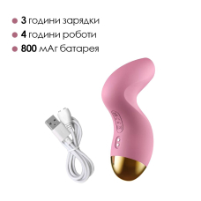 Вакуумний кліторальний стимулятор – Svakom Pulse Pure Pale Pink – 5 режимів × 5 рівнів інтенсивності