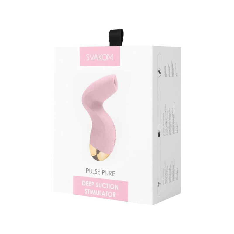 Вакуумный клиторальный стимулятор – Svakom Pulse Pure Pale Pink – 5 режимов × 5 уровней интенсивности