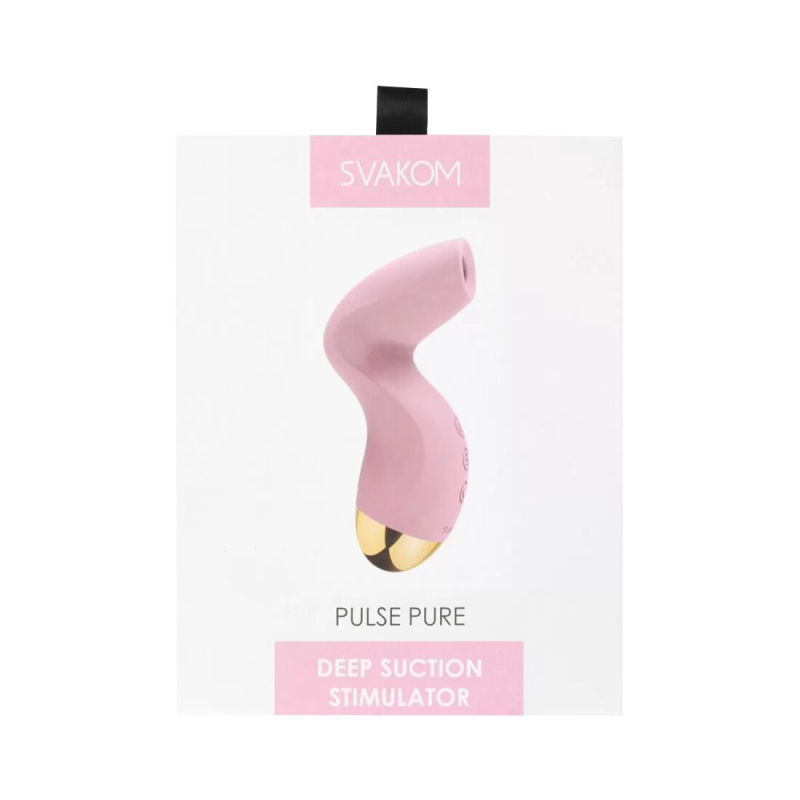 Вакуумный клиторальный стимулятор – Svakom Pulse Pure Pale Pink – 5 режимов × 5 уровней интенсивности