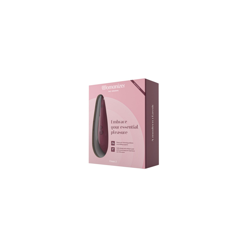 Вакуумний кліторальний стимулятор – Womanizer Classic 2 Bordeaux – 10 режимів, функція Afterglow