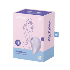 Вакуумний кліторальний стимулятор з вібрацією – Satisfyer Pearl Diver Violet – 12 вібро-режимів, 11 вакуумних