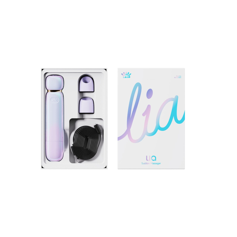 Вакуумний кліторальний стимулятор Zalo Lia Lavender, бузкового кольору, зі змінними насадками