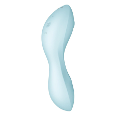 Вакуумний смарт стимулятор з вібрацією – Satisfyer Curvy Trinity 5 Blue – App-керування з телефона на відстані