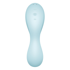 Вакуумний смарт стимулятор з вібрацією – Satisfyer Curvy Trinity 5 Blue – App-керування з телефона на відстані