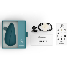 Вакуумний стимулятор для клітора – Womanizer Liberty 2 Dark Petrol – 8 режимів, магнітна кришечка, нова версія