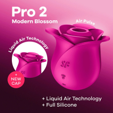 Вакуумний стимулятор "троянда" – Satisfyer Pro 2 Modern Blossom – 11 режимів, 2 насадки