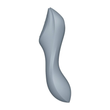 Вакуумний стимулятор з вібрацією 3в1 – Satisfyer Curvy Trinity 3 BlueGrey – 12 режимів вібрації, 11 рівнів вакууму