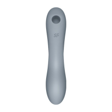 Вакуумний стимулятор з вібрацією 3в1 – Satisfyer Curvy Trinity 3 BlueGrey – 12 режимів вібрації, 11 рівнів вакууму