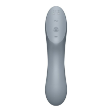 Вакуумний стимулятор з вібрацією 3в1 – Satisfyer Curvy Trinity 3 BlueGrey – 12 режимів вібрації, 11 рівнів вакууму