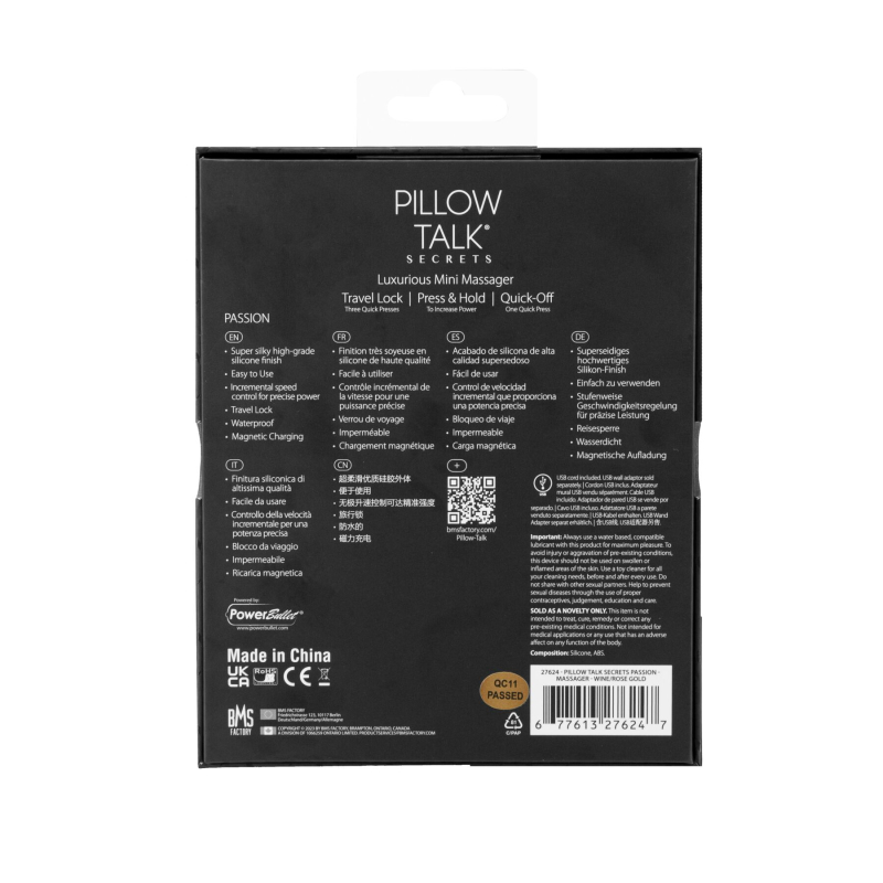 Вібратор для клітора – Pillow Talk Secrets Passion – 3 стимулюючі зони, гнучка головка