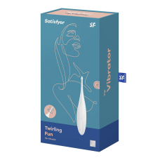 Вібратор для клітора – Satisfyer Twirling Fun White – 5 рівнів інтенсивності, 7 ритмічних малюнків, водозахист